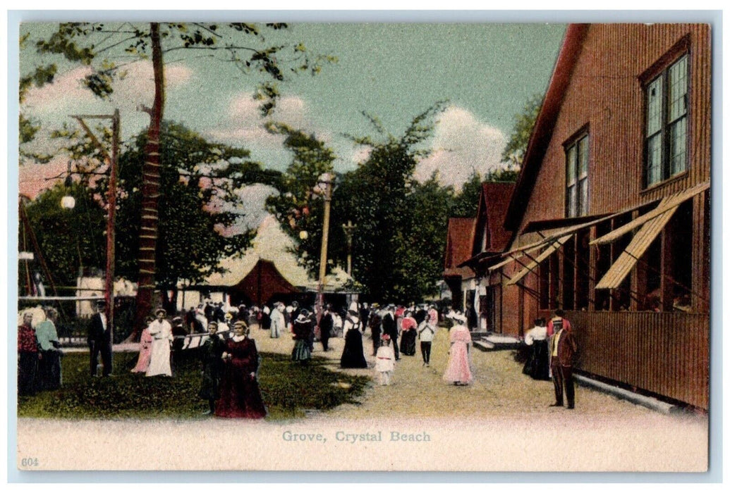 c1910 Grove Crystal Beach Ceremony Scene Ontario Canada Vintage Antique Postcard