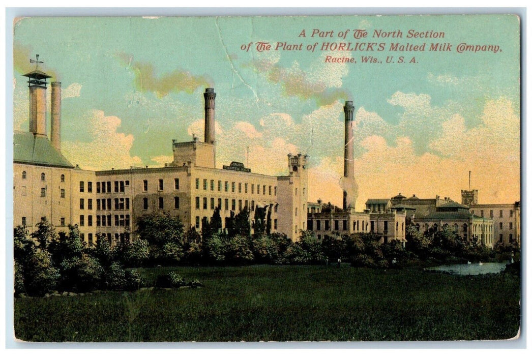 The Plant Of Horlick's Malted Milk Company Racine Wisconsin WI Vintage Postcard