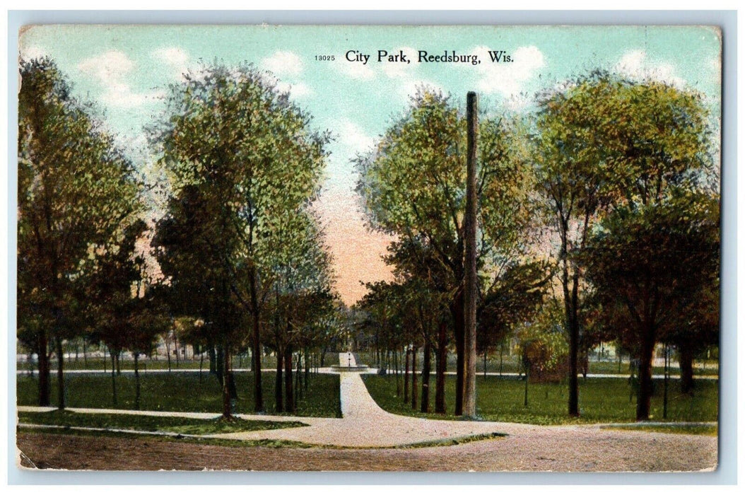 1910 View Of City Park Reedsburg Wisconsin WI Antique Posted Postcard