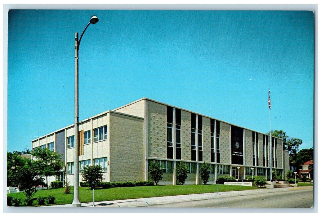 Columbia County Administration Building Portage Wisconsin WI Vintage Postcard