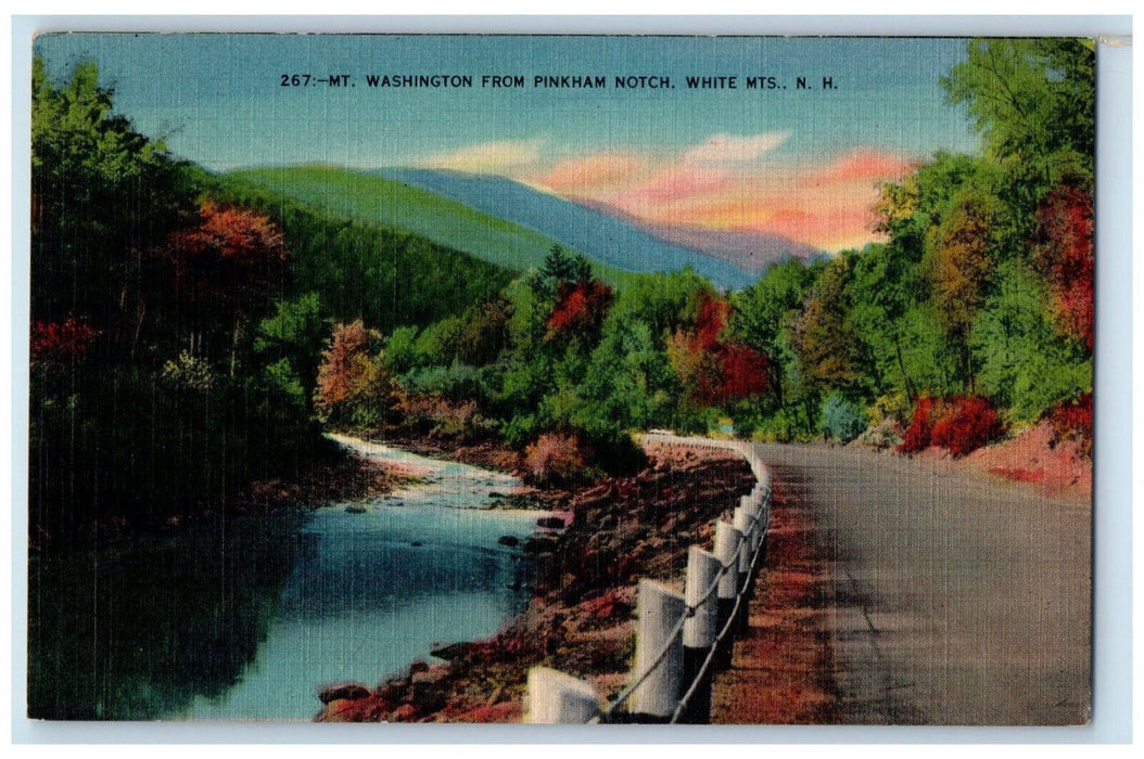 1939 Mt. Washington From Pinkham Notch White Mountains New Hampshire NH Postcard