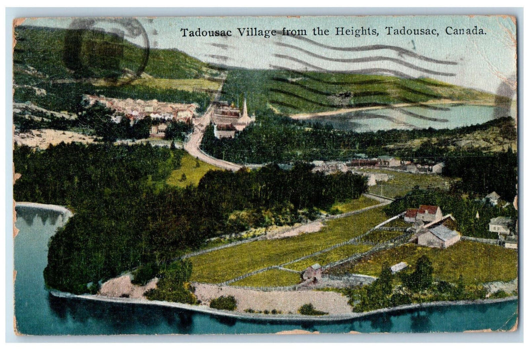 1928 Tadousac Village from the Heights Tadousac Canada Vintage Postcard