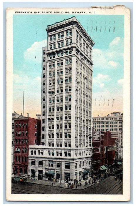 1933 Firemen's Insurance Building Newark New Jersey NJ Posted Vintage Postcard