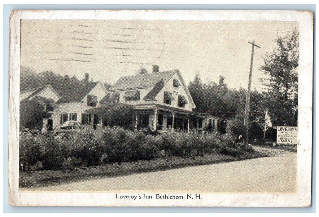 1936 Lovejoy's Inn Betlehem New Hampshire NH Posted Vintage Postcard