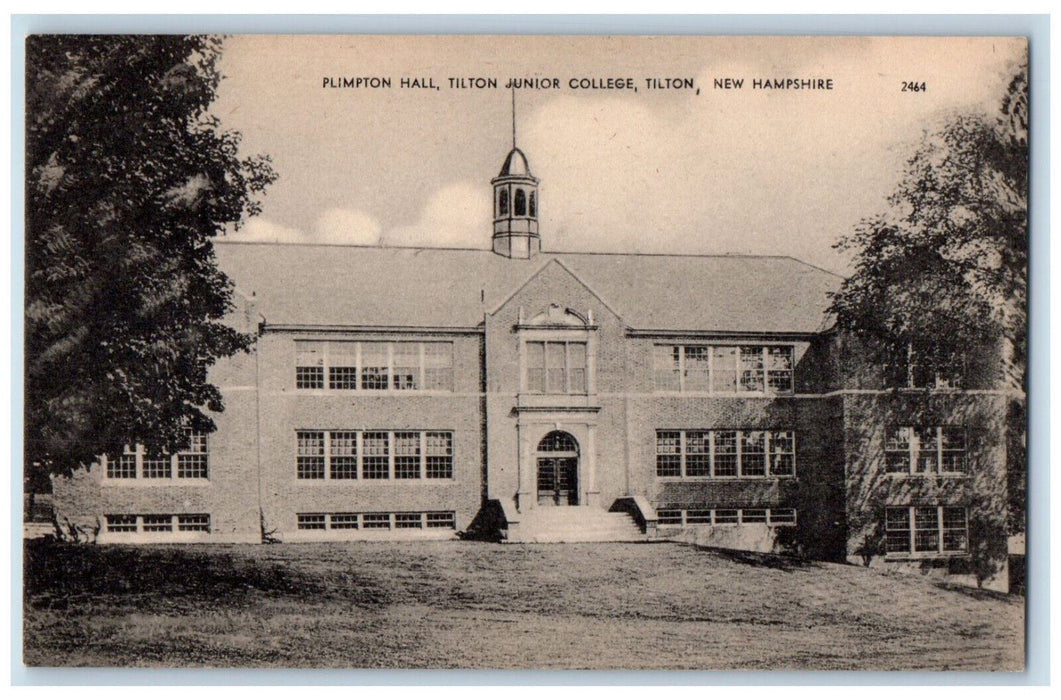 c1950's Plimpton Hall Tilton Junior College Tilton New Hampshire NH Postcard