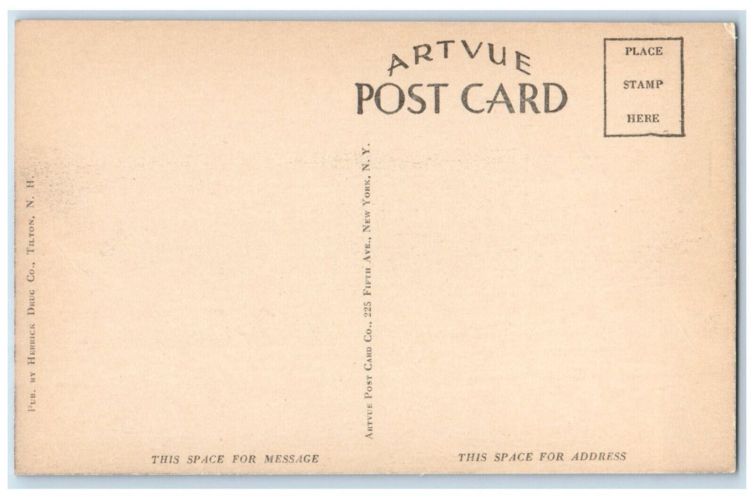 c1950's Office Sign Tilton School Tilton New Hampshire NH Vintage Postcard