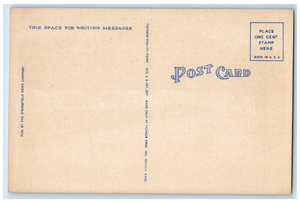 c1940's Feeding Ducks at Forest Park Springfield Massachusetts MA Postcard