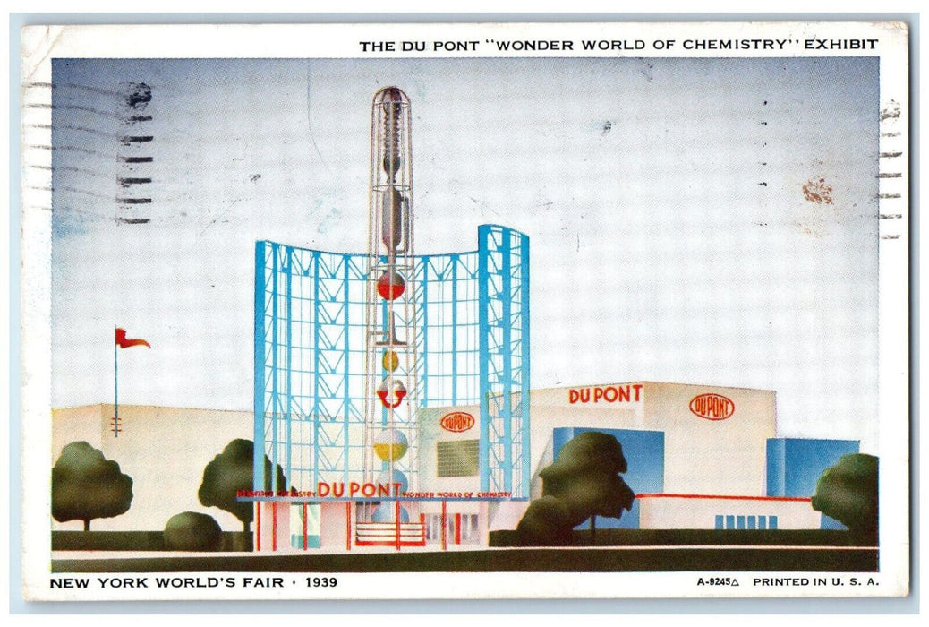 1939 The Du Pont "Wonder World of Chemistry" Exhibit NY World's Fair Postcard