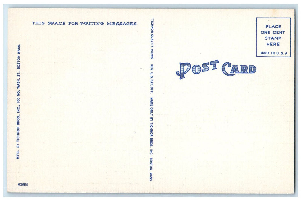 c1940's Boat Kimball's Castle and Lake Winnipesaukee New Hampshire NH Postcard
