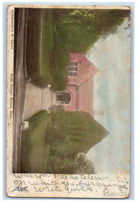 1906 Public Library Nahant Massachusetts MA Bennington NH Posted Postcard