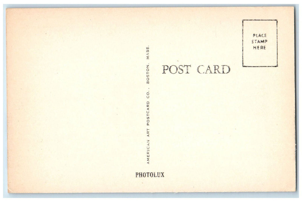 c1940's Public Library Waltham Massachusetts MA Photolux Unposted Postcard
