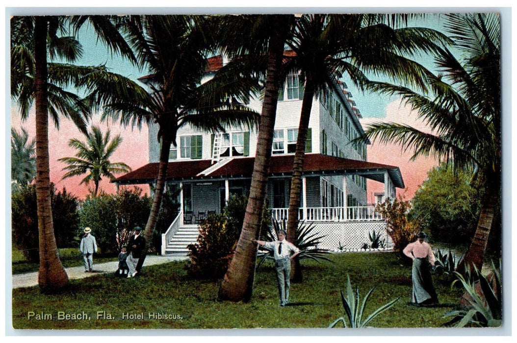 c1910 Hotel Hibiscus Palm Beach Florida FL Antique Unposted Postcard