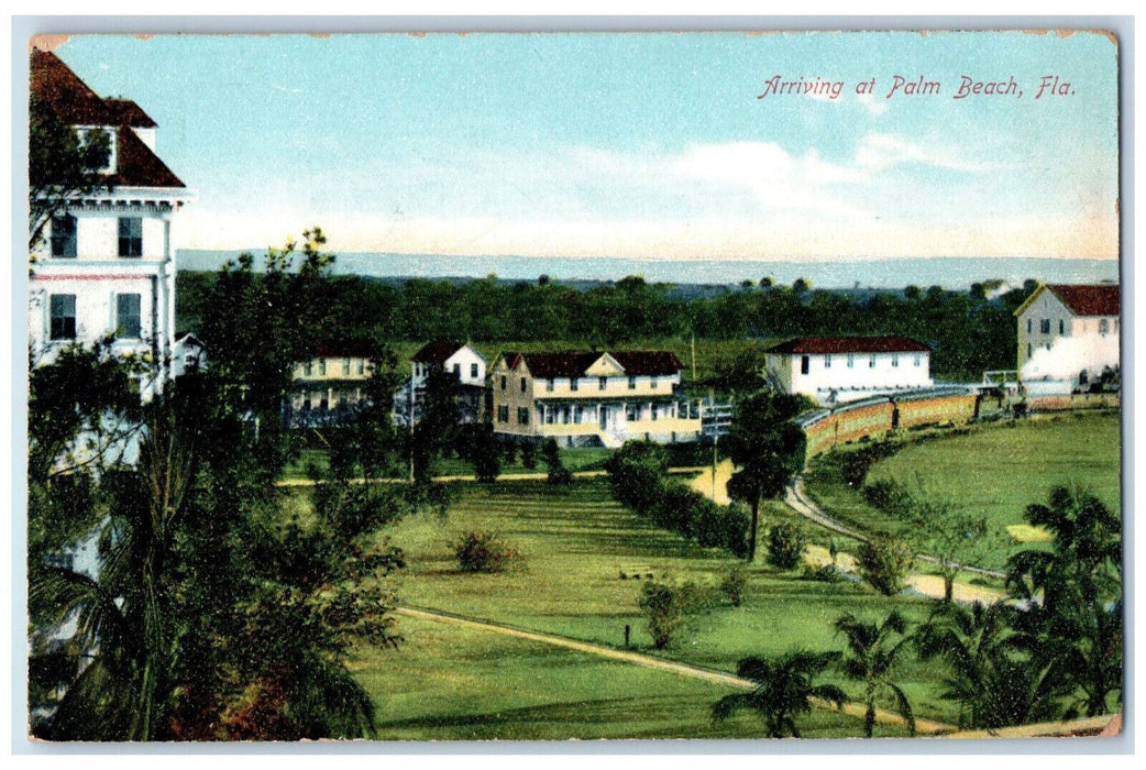 c1910 Arriving at Palm Beach Florida FL Florida Artistic Series Postcard