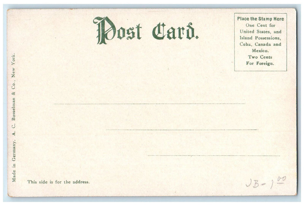c1905 First Presbyterian Church and Monroe Street Jacksonville FL Postcard
