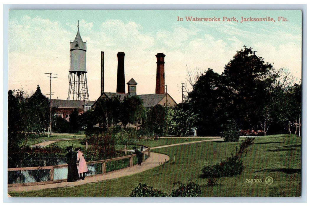 c1910 In Waterworks Park Jacksonville Florida FL Antique Unposted Postcard