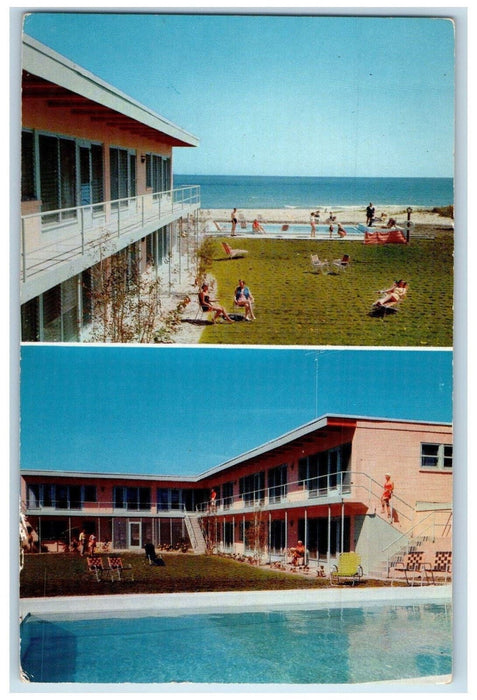 c1950's Multiview Surf N Sand Motel Ocean Drive Vero Beach Florida FL Postcard