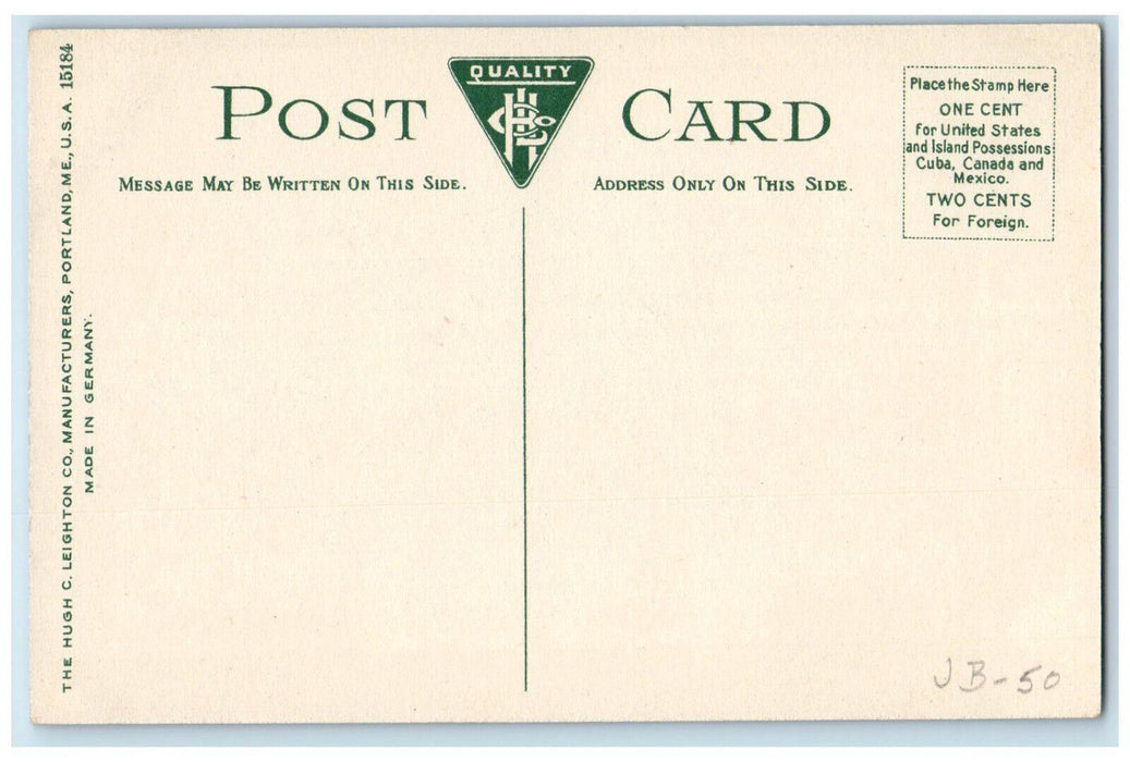 c1910 Moonlight on the Lake Springfield Park Jacksonville Florida FL Postcard