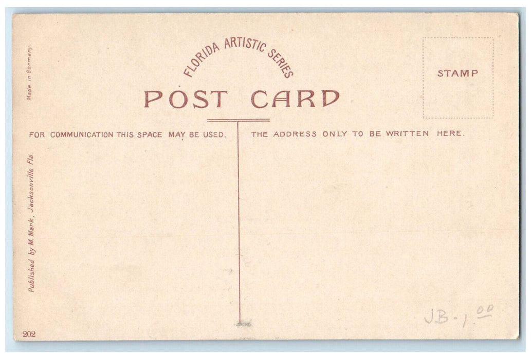 c1910 Union Depot Just Arrived at Jacksonville Florida FL Antique Postcard
