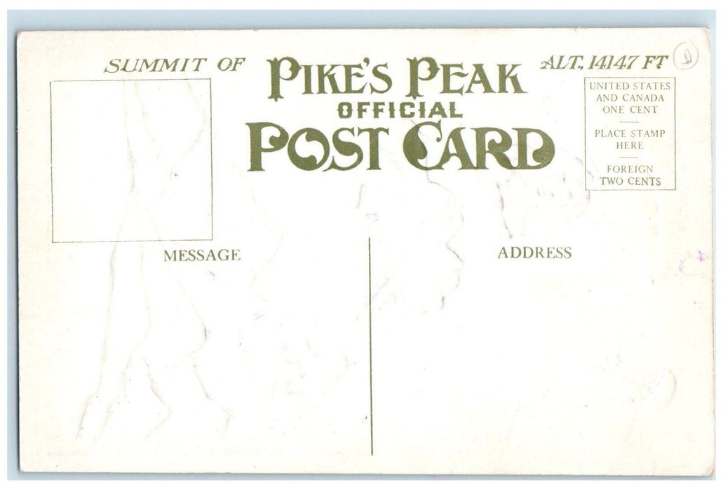 High Life In the West Pikes Peak Colorado CO, Hot Air Balloon Parachute Postcard