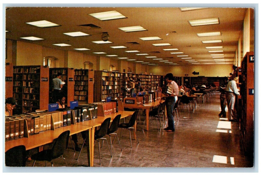 View Of Brooklyn Public Central Library Interior Scene New York NY Postcard