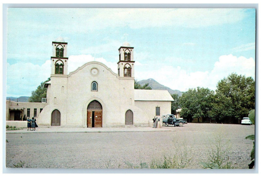 c1950's The Church of San Miguel Socorro New Mexico NM Vintage Postcard