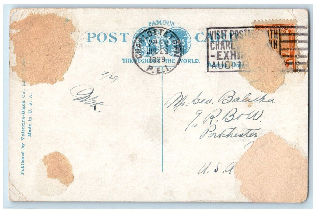 1929 Car Ferry Prince Edward Island Ice Breaker Northumberland Straits Postcard