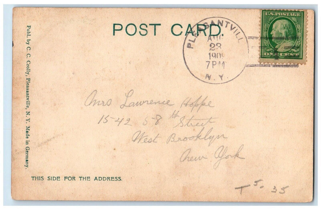 1909 First Methodist Episcopal Church Pleasantville New York NY Posted Postcard