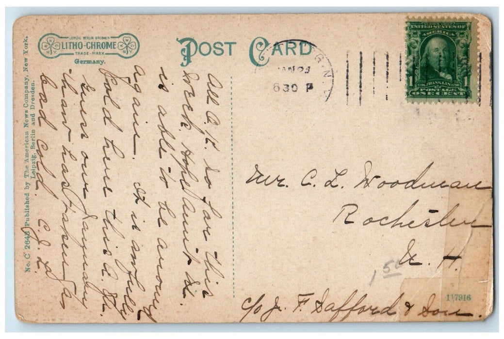 c1910's Hotel Champlain Horse Buggy Bluff Point New York NY Posted Postcard
