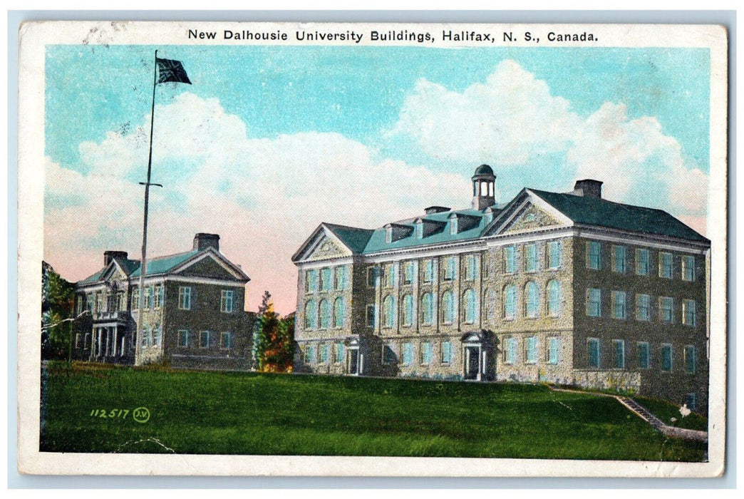 1932 New Dalhousie University Halifax NS Canada Kingman ME Vintage Postcard