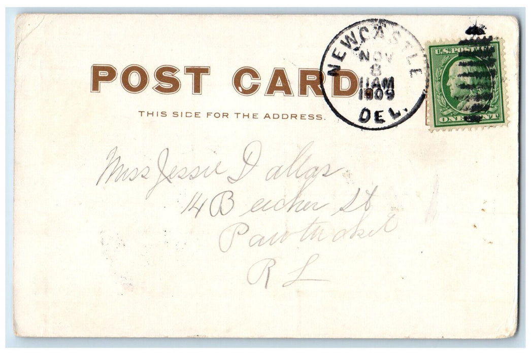 1909 Immanuel Protestant Episcopal Church New Castle Delaware DE Postcard