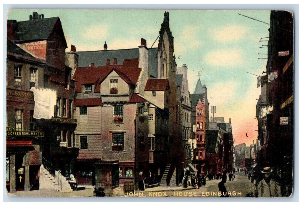 1910 John Knox House Edinburgh Scotland United Kingdom Antique Posted Postcard