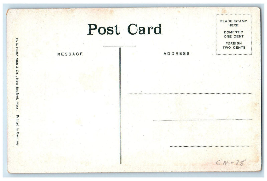 c1910 Organ and Choir Screen Unitarian Memorial Church Fairhaven MA Postcard