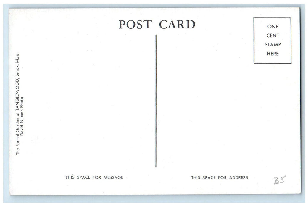 c1940's Formal Garden Greetings from Tanglewood Lenox Massachusetts MA Postcard