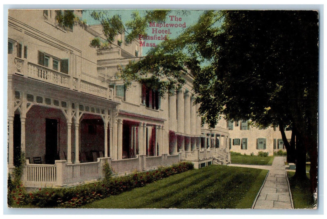 1913 The Maplewood Hotel Pittsfield Massachusetts MA Antique Posted Postcard