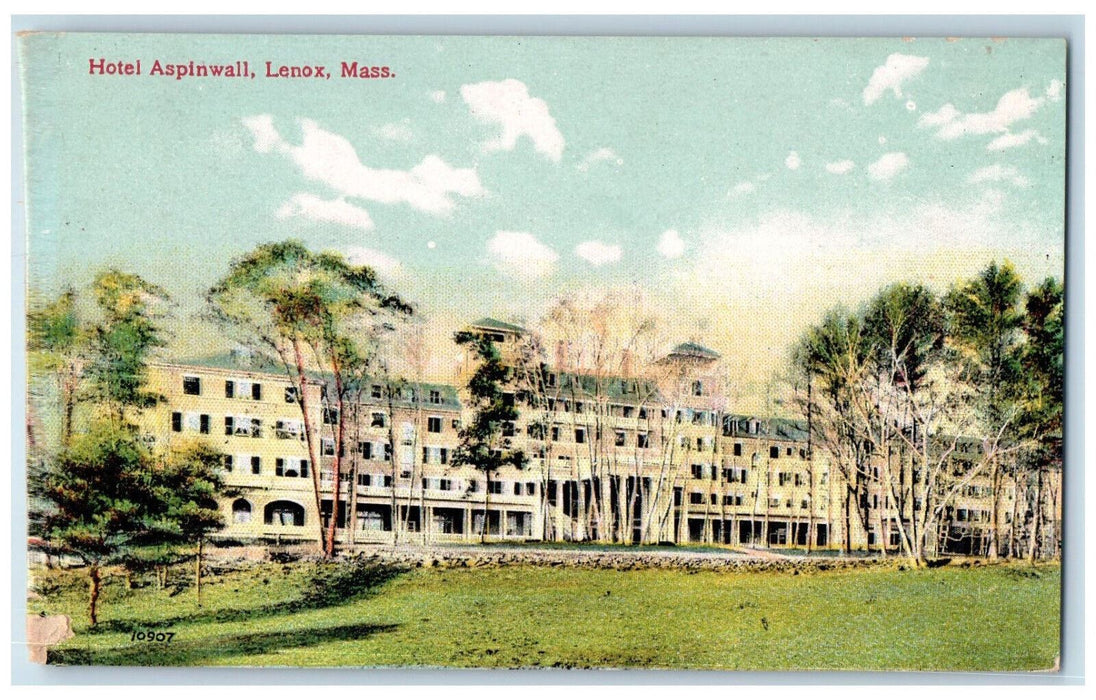 c1910 Hotel Aspinwall Lenox Massachusetts MA Antique Unposted Postcard
