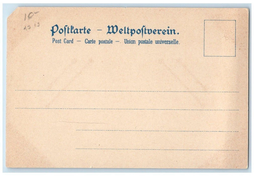 c1905 Deutschland Steamer Ship Interior Restaurant Hamburg America Line Postcard