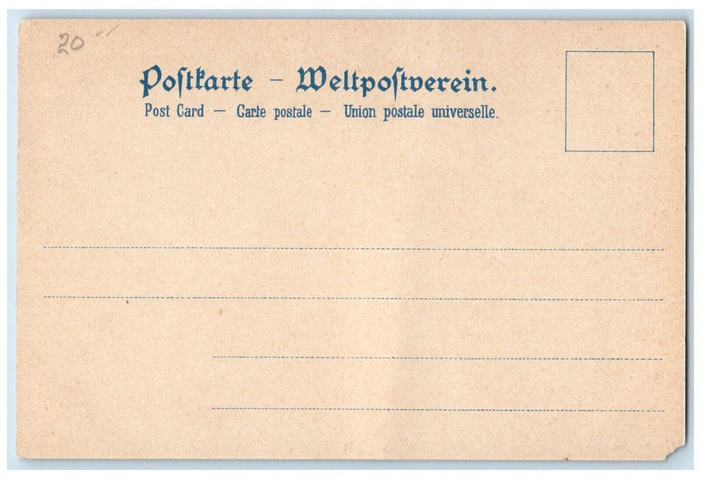 c1905 Deutschland Steamer Ship Cigars Hamburg America Line Rauchsalon Postcard