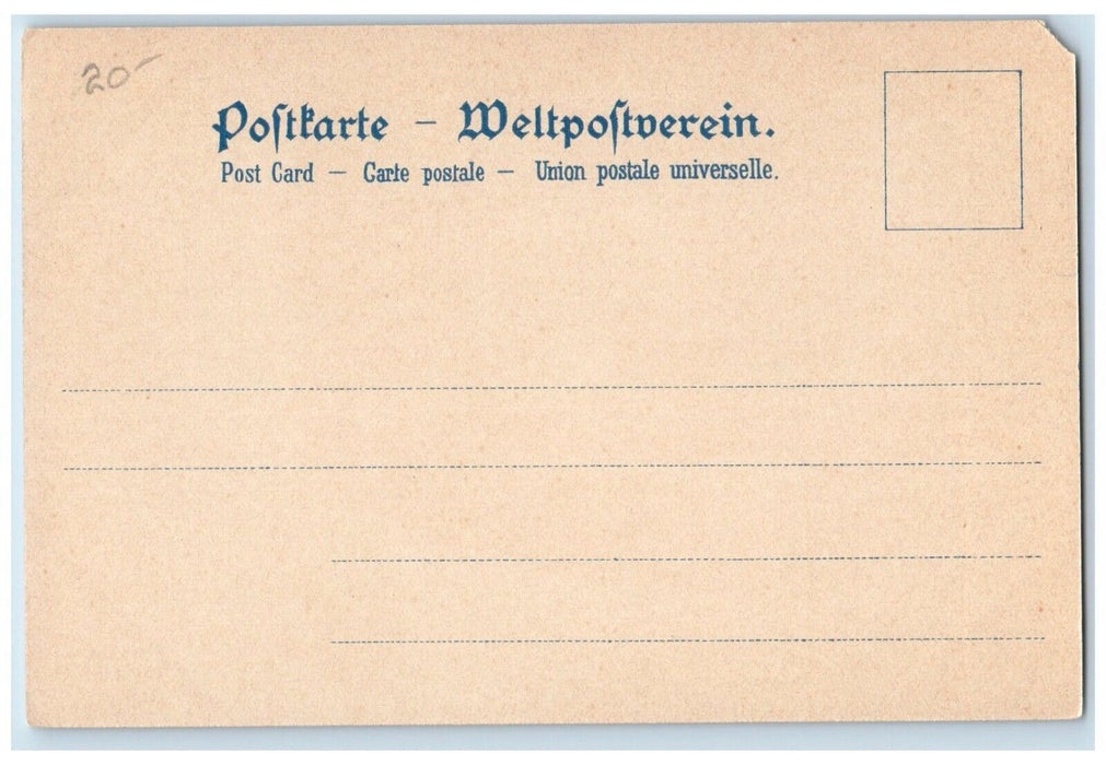 c1905 Grillroom Kitchen Interior Steamer Ship Deutschland Hamburg Line Postcard