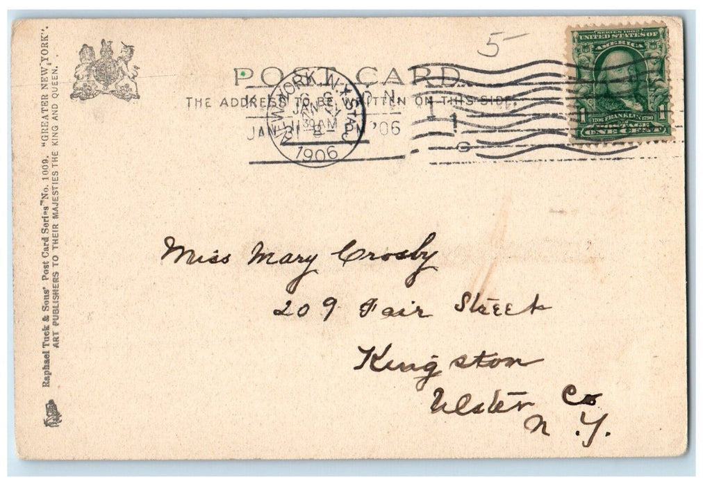 1906 The Library Of Columbia University Street View New York NY Antique Postcard