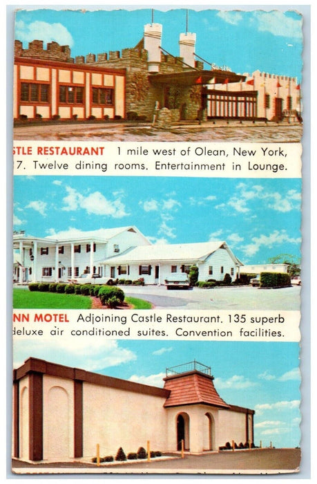 1974 Castle Inn  L'Alcove Restaurant Multiview Olean New York NY Postcard