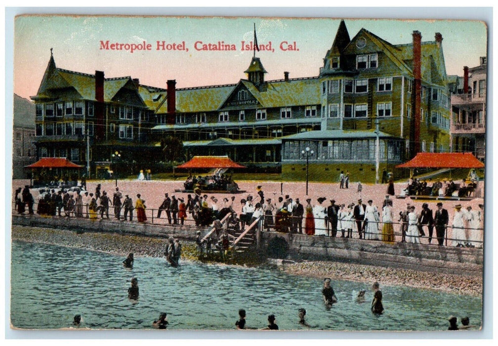 c1910's Metropole Hotel The Rieder Catalina Island California CA Postcard