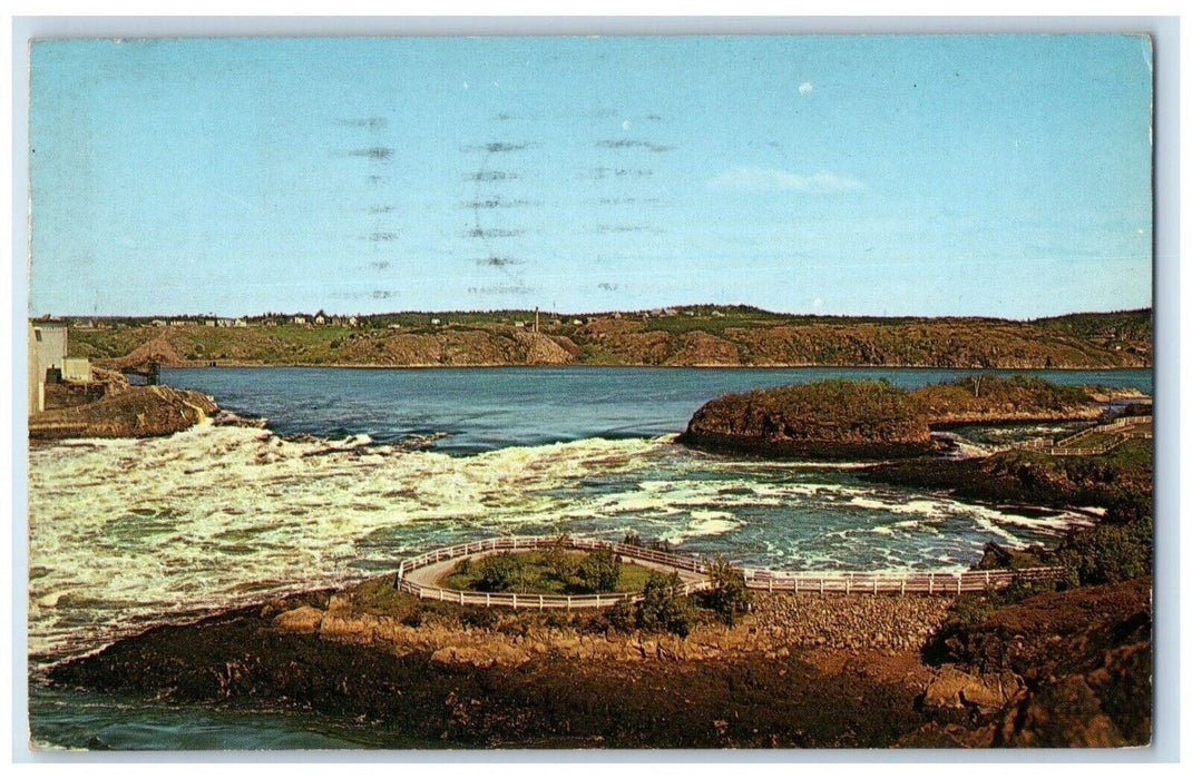 1962 Low Water Reversing Falls Rapids Saint John New Brunswick Canada Postcard