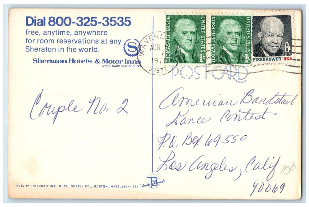 1971 Sheraton Hotels Motor Inns Advertisement Waverley RI Posted Postcard