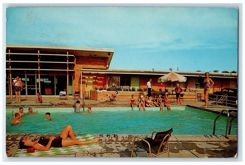 1963 Jacksonian Highway Hotel AAA Jackson Mississippi MS Posted Postcard