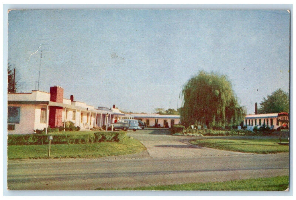 1958 Ronny Dick Motel AAA East Of Astabula Ohio OH Posted Postcard