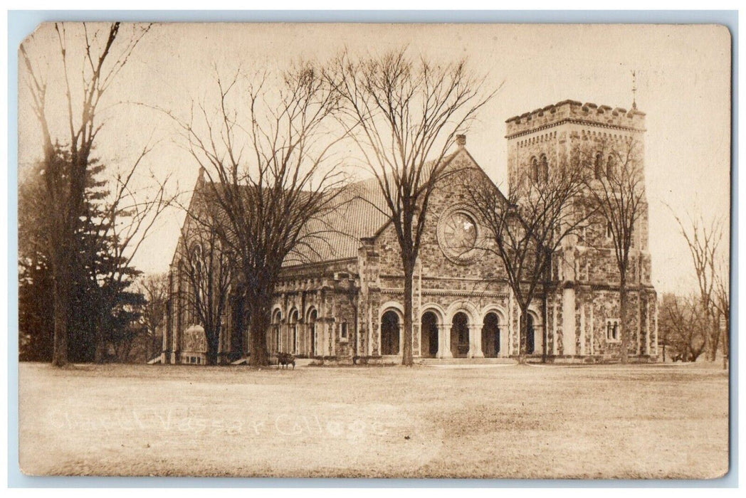 1911 Chapel At Vassar College Poughkeepsie New York NY RPPC Photo Postcard