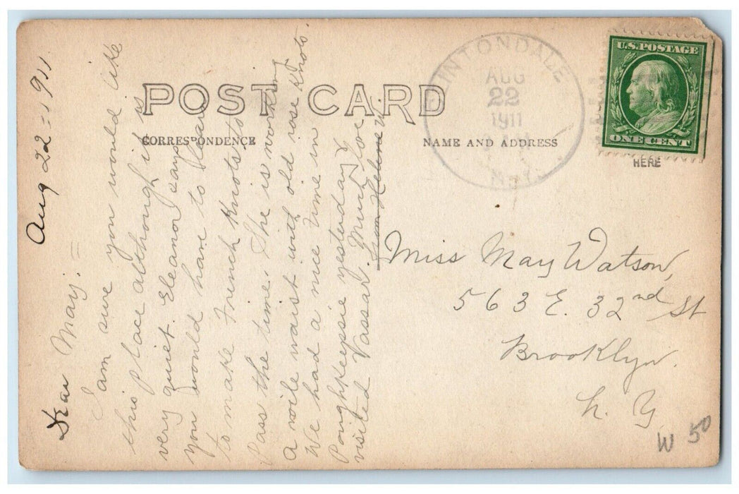 1911 Chapel At Vassar College Poughkeepsie New York NY RPPC Photo Postcard