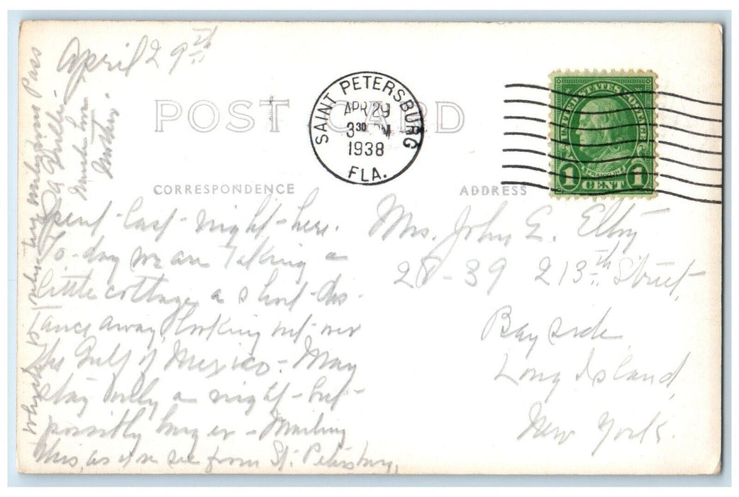 1938 Pass-A-Grille Beach Hotel Restaurant Casino St. Pete FL RPPC Photo Postcard