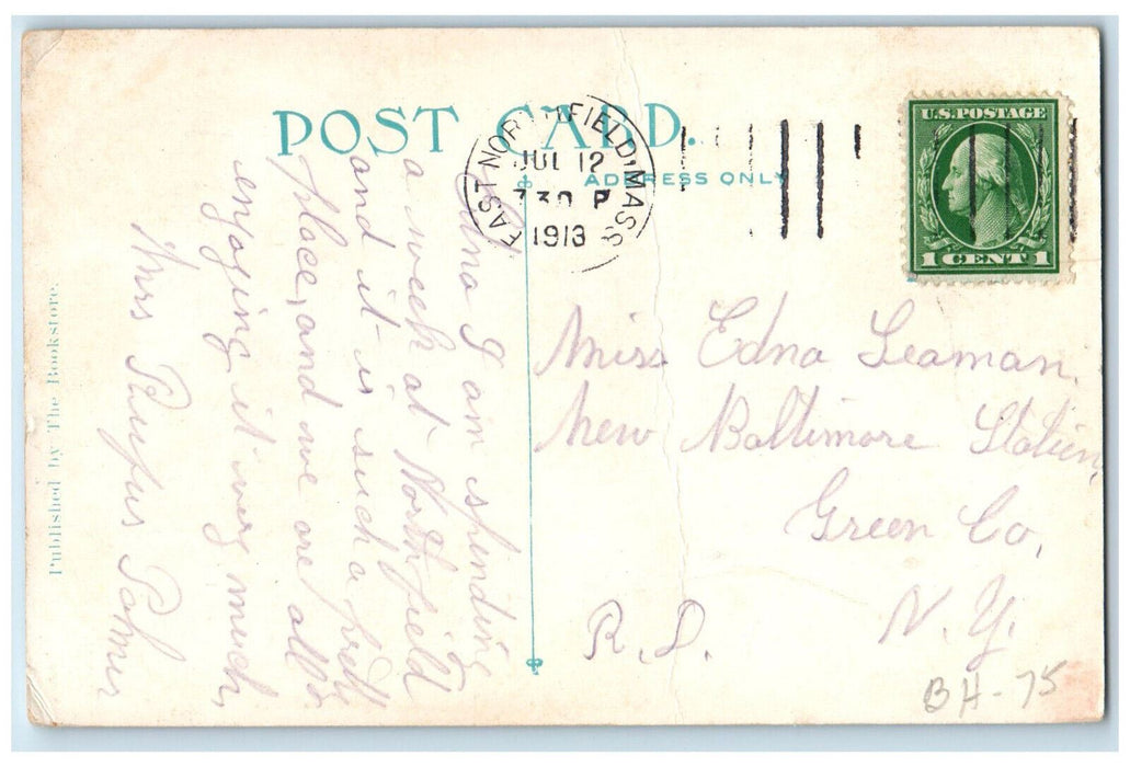 1913 Auditorium & Betsy Moody House East Northfield Massachusetts MA Postcard