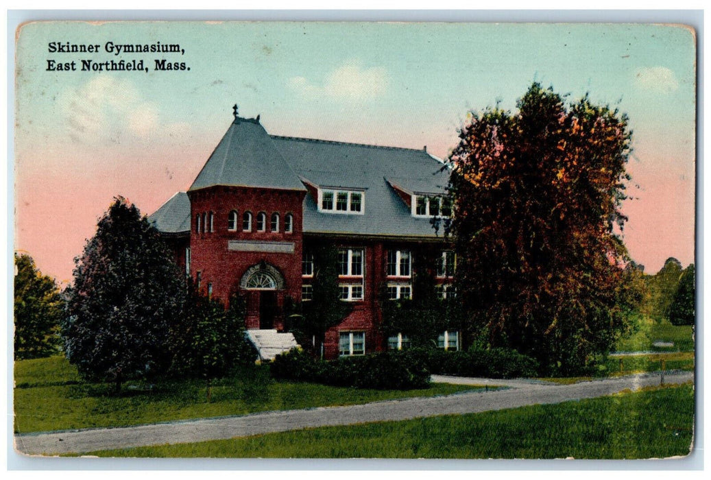 1915 Skinner Gymnasium East Northfield Massachusetts MA Antique Postcard